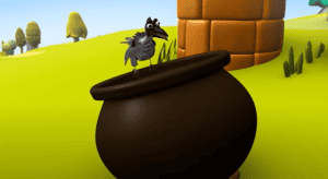 The Thirsty Crow Story with Moral Lesson for Young Kids