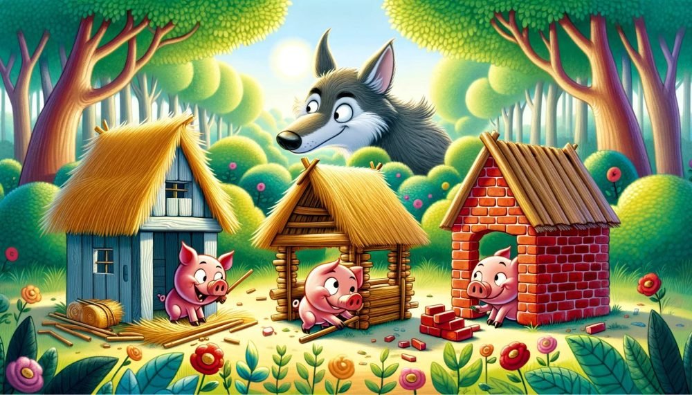 The Three Little Pigs Story with Moral